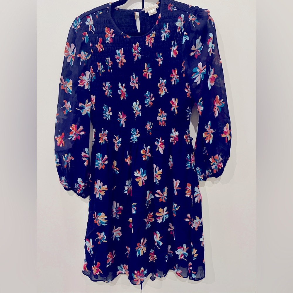 Shoshanna navy floral dress, size 8